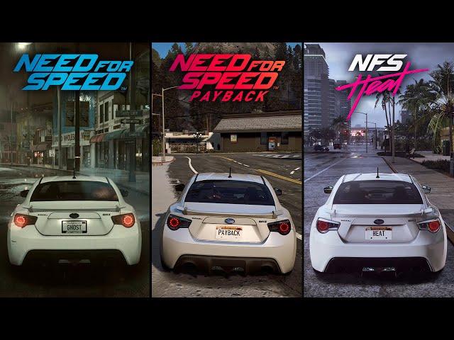 NFS (2015) vs NFS Payback (2017) vs NFS Heat (2019) Comparison | Graphics, Handling and More!