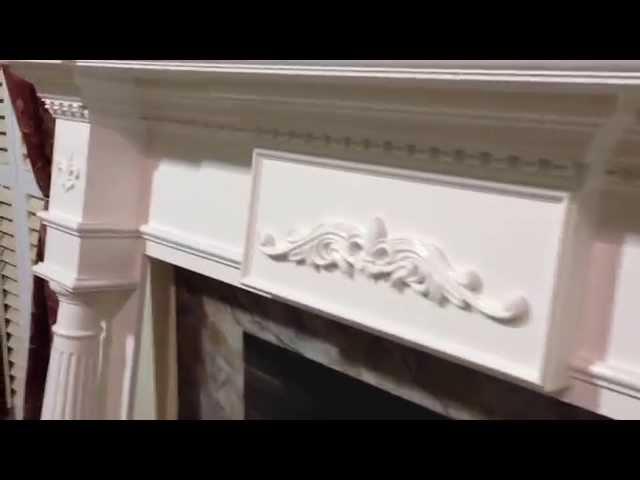 The Williamsport Mantel -  Fluted Columns & Fleur-De-Lis Appliques