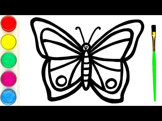 Beautiful Butterfly Drawing for kids | Learn to Draw | Art painting Ideas for children