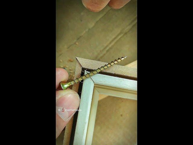 45 degree wood joint. Macro Video