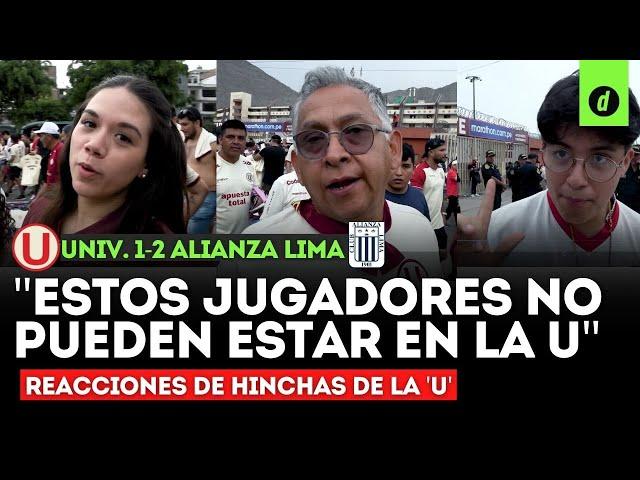 HINCHAS de UNIVERSITARIO reaccionan a derrota en el CLÁSICO: "Esto RECIÉN COMIENZA, muchachos"