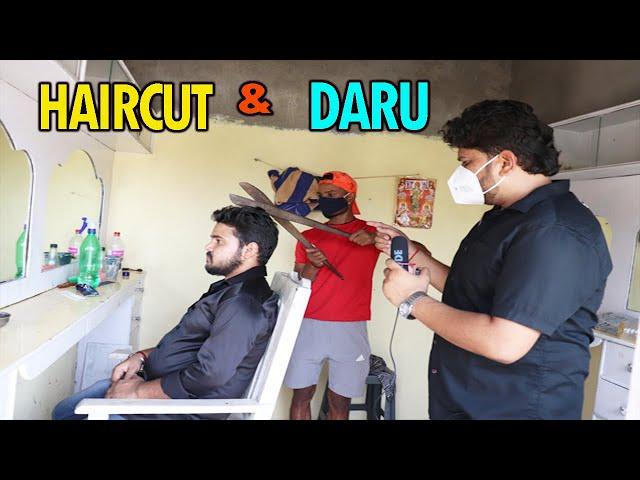 DHAKAD REPORTER HAIRCUT & DARU BAN  | HARSH RAJPUT