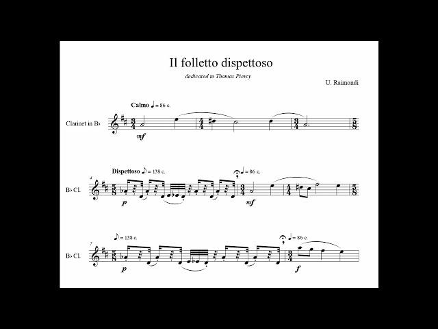 U. Raimondi: Il folletto dispettoso (2021) W/Score