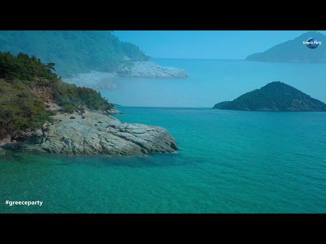PARADISE BEACH THASSOS GREECE 4K DRONE