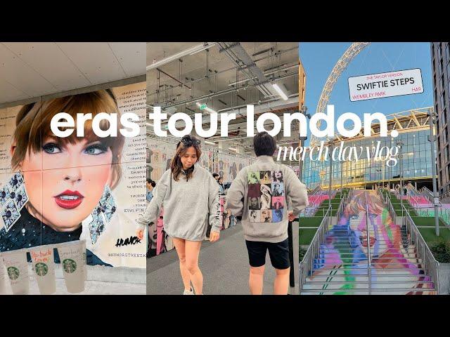 ERAS Tour London UK | Taylor Swift murals | Getting our merch, moving around Wembley & fit check