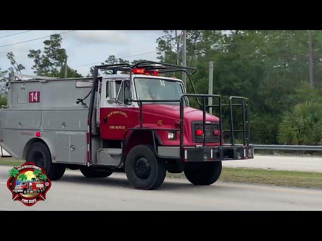 *Rare* Palm Beach County Fire Rescue Brush 14, Engine 14, and Rescue 14 Responding!