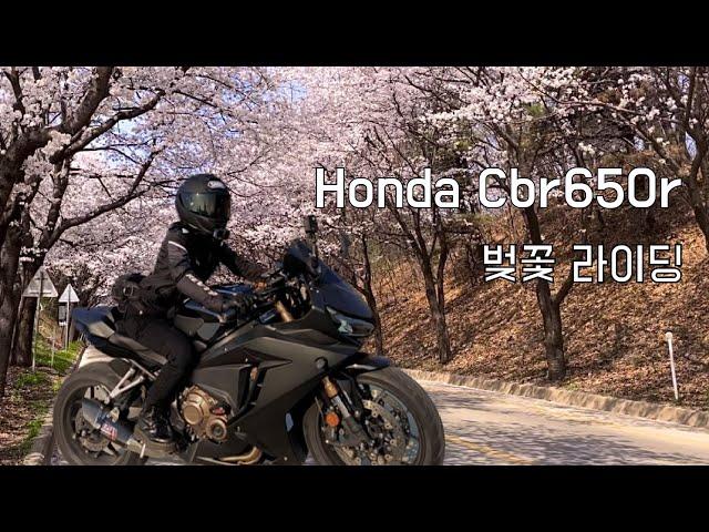 여주로 벚꽃 라이딩 다녀왔어요! | 여성라이더 | 혼다cbr650r | 지유로그