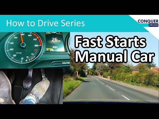 How to move a manual car quickly from a standstill - fast starts.