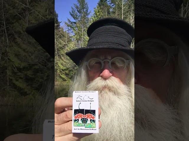 Just A Wizard Advertizing By Mezmorizing You With his Art To Wear. #wizard #funny #earrings