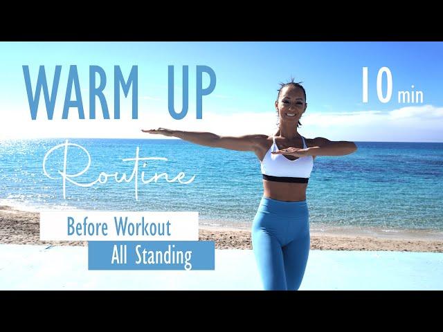 10 MIN WARM UP ROUTINE BEFORE WORKOUT / for all Sports / All Standing | Katja Seifried