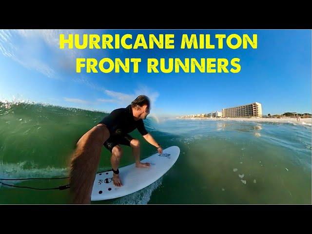 Catching Hurricane Milton Front Runners!!! Surfing Fort Walton Beach Destin Gulf Coast Florida Drone