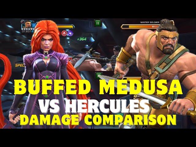 Buffed Medusa Vs Hercules Damage Comparison | Marvel Contest Of Champions