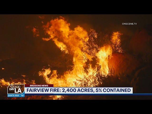 Fairview Fire burning in Hemet