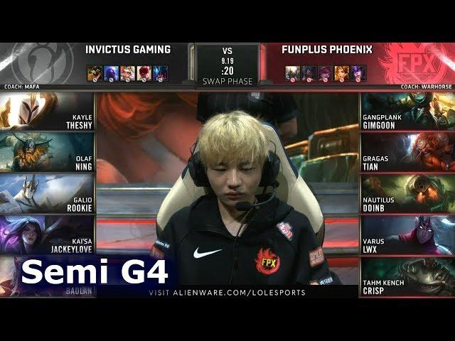 FPX vs IG - Game 4 | Semi Finals S9 LoL Worlds 2019 | FunPlus Phoenix vs Invictus Gaming G4