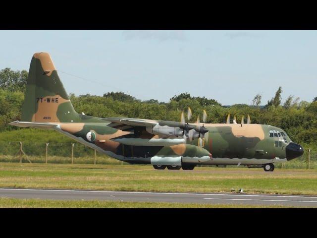 Lockheed C-130H Hercules Algerian Air Force departure on Monday RIAT 2014