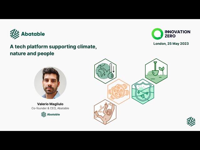 A tech platform for the decade of climate action – Valerio Magliulo at Innovation Zero