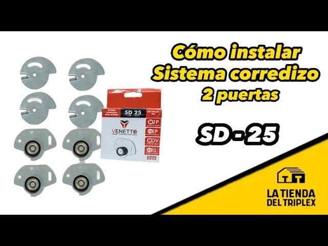 Como instalar sistema corredizo SD 25 para 2 puertas