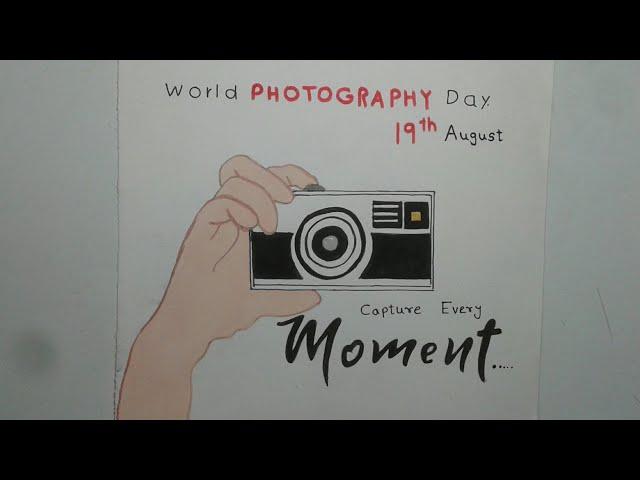 World Photography Day Poster | Drawing & Painting On World Photography Day