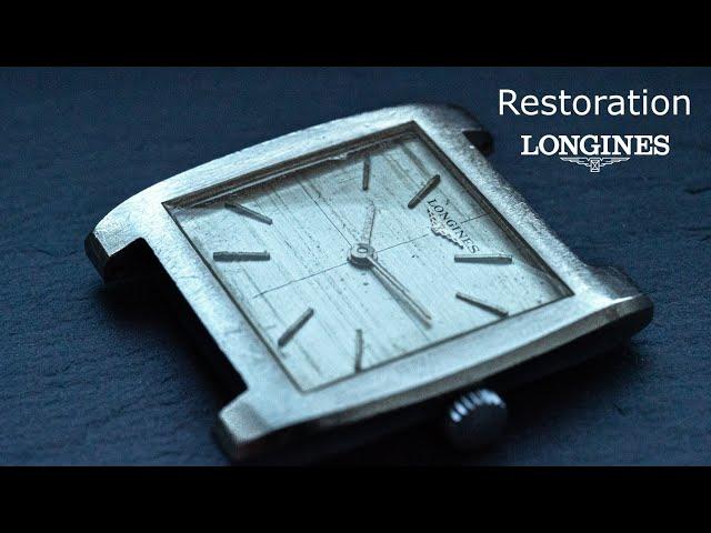 Restoration of a Vintage Longines Mechanical Swiss Watch - Manual work  - 1970s - ASMR