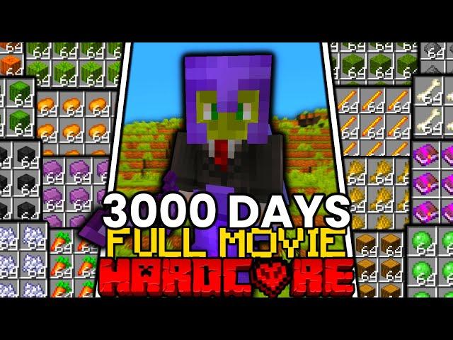 I Survived 3000 Days in Hardcore Minecraft [FULL MINECRAFT MOVIE]