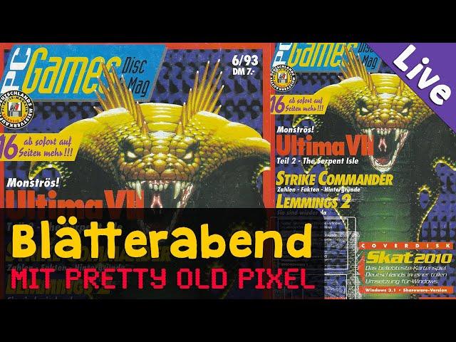 Blätterabend  PC Games Juni 1993 mit @PrettyOldPixel (Livestreamaufzeichnung)