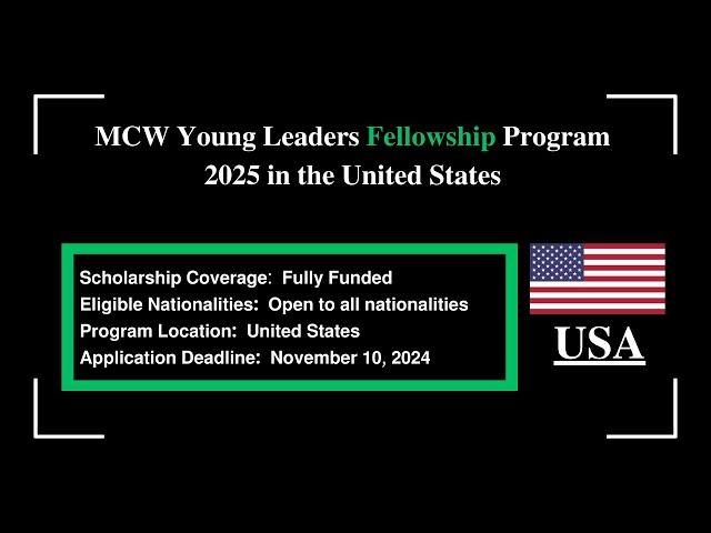 MCW Young Leaders Fellowship Program 2025 in the United States Fully Funded