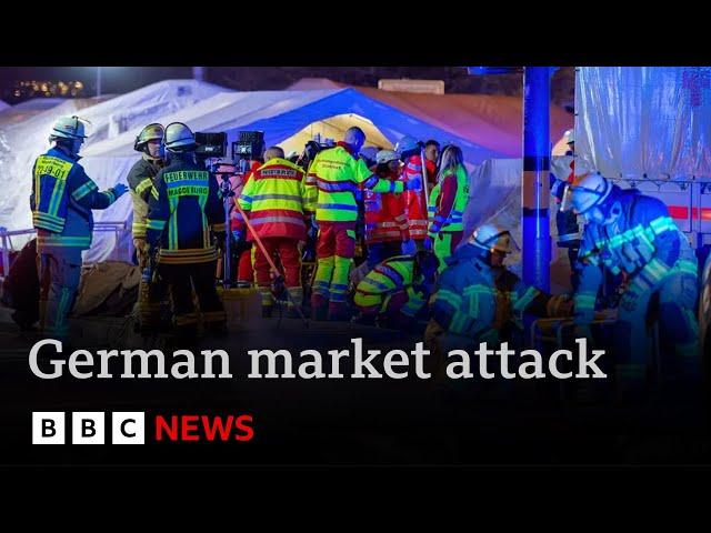 Carnage at German Christmas market as car smashes into crowd in suspected attack | BBC News