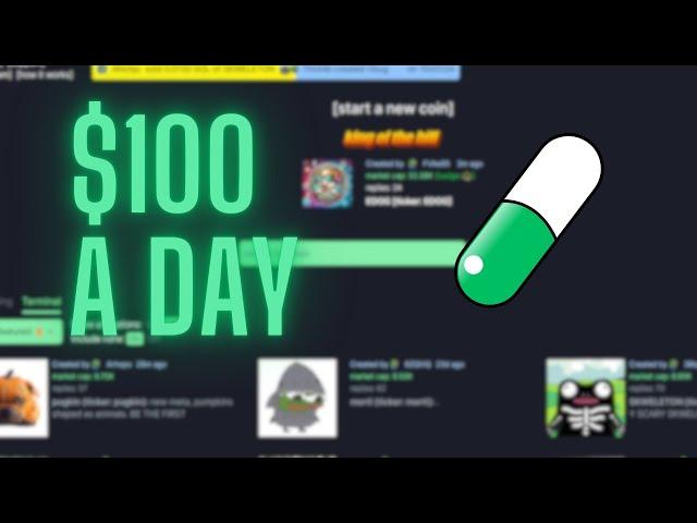 Make $100 A Day On Pump Fun | Solana Memecoin Trading Strategy