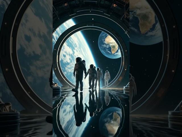 Astronauts Witness Earth from Space | Futuristic Space Station Cinematic #youtubeshorts