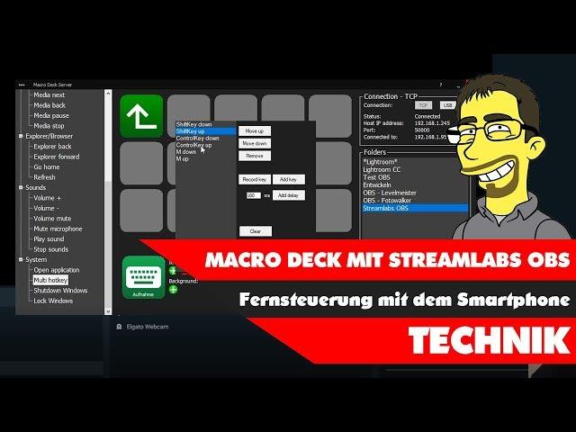 Macro Deck und Streamlabs OBS - Fernsteuerung mit dem Smartphone