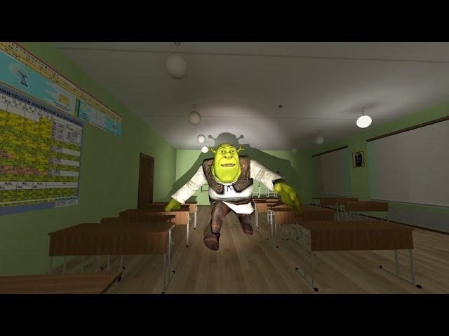 RUNNING AWAY FROM FASTEST SHREK IN SCHOOL | GARRY'S MOD