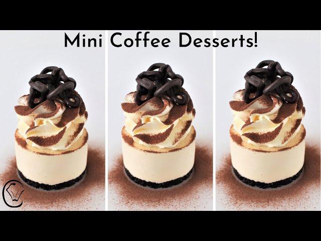 COFFEE Cappuccino Mini Cheesecake Dessert NO BAKE! Make ahead EASY AS! Tastes JUST like a Cappuccino