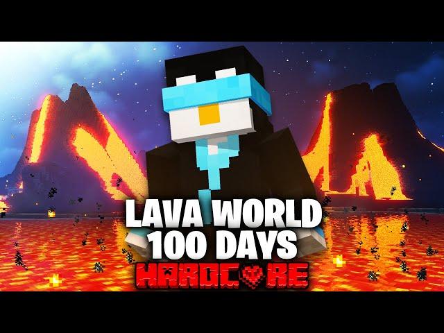 I Survived 100 Days in a LAVA OCEAN WORLD!