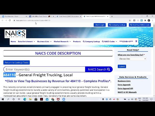 NAICS Code For Box Truck Doing Interstate  ~ How To Start A Box Truck Company ~ Unit 100