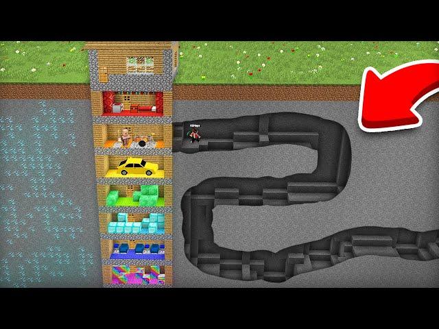 Я КОПАЛ ШАХТУ И НАШЁЛ ПОДЗЕМНЫЙ НЕБОСКРЁБ В МАЙНКРАФТ | Компот Minecraft