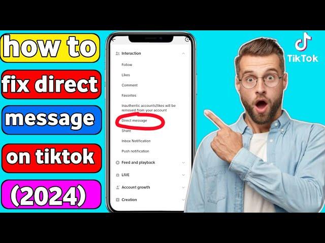 how to fix direct message on tiktok 2024 || tiktok direct message option not showing