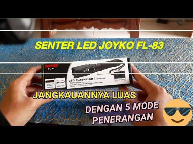 REVIEW & UNBOXING SENTER LED JOYKO FL-83 | USB CABLE | 5 MODE PENERANGAN
