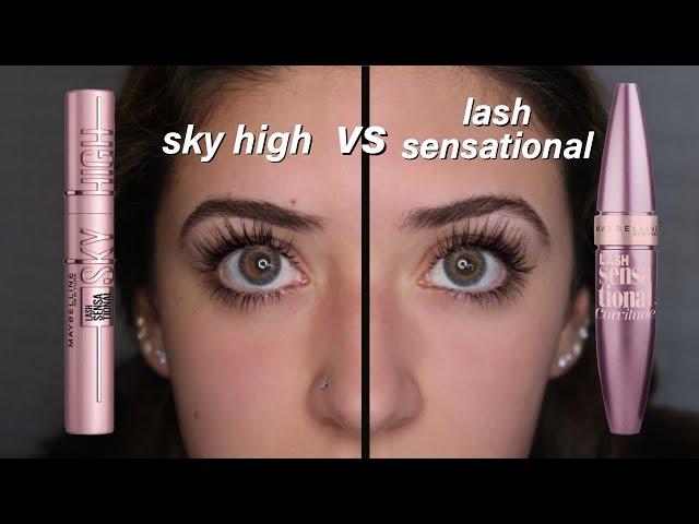 NEW maybelline sky high mascara vs original maybelline lash sensational mascara review