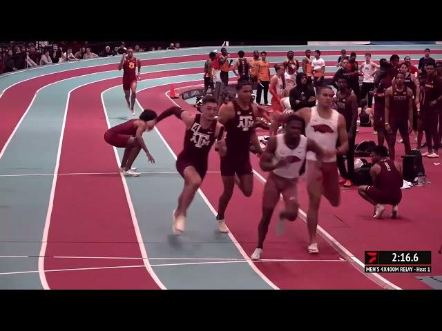 Arkansas Men Run Second-Fastest Indoor 4x400m In NCAA History!