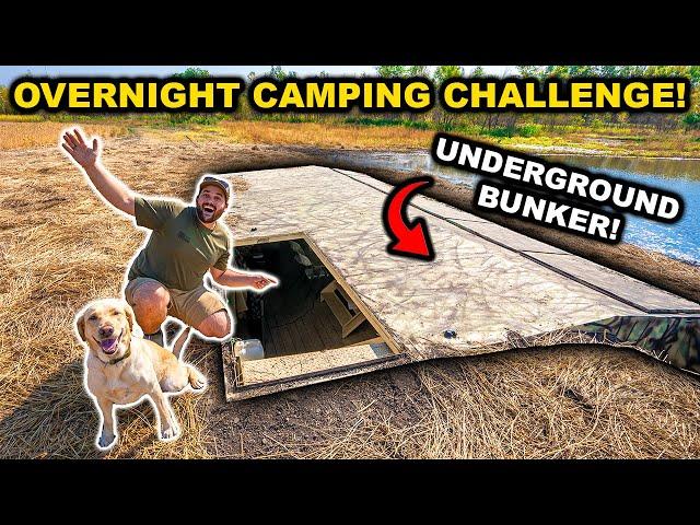 OVERNIGHT Camping INSIDE the Hunting BUNKER!!!