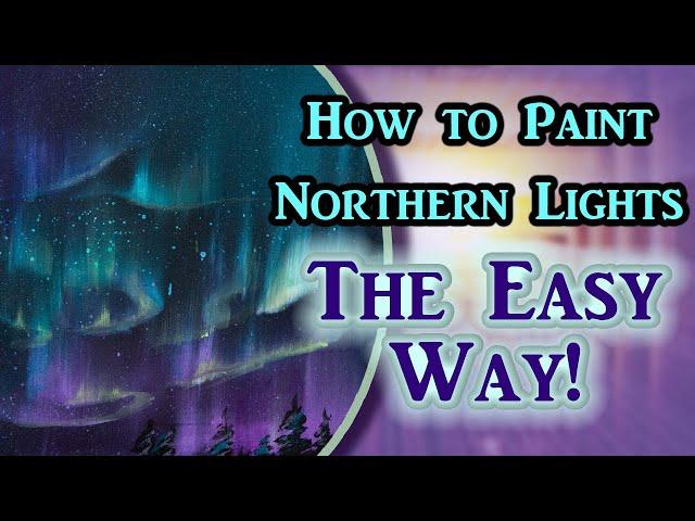 Acrylic Painting Lesson - Easy Northern Lights