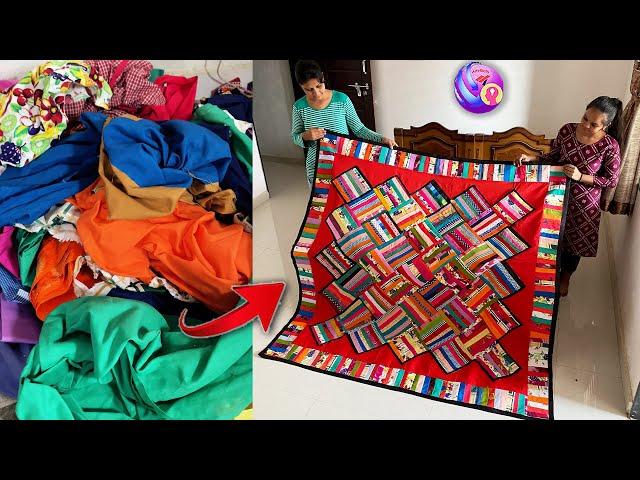 Prepare for Winter a Warm, bed sheet - quilt making #bedsheet #handmade