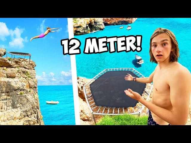 TRAMPOLIN vs RIESEN KLIPPE! (XXL Klippensprünge auf MALLORCA!)