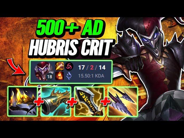 500 AD Hubris Crit Shaco - S14 Ranked [League of Legends] Full Gameplay - Infernal Shaco