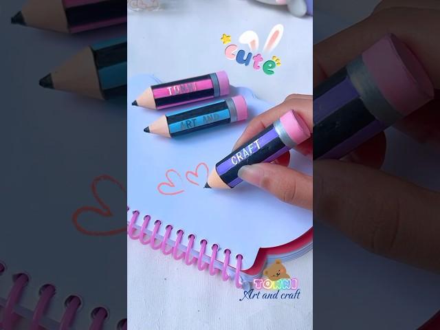 DIY cute mini pencil ️ #shorts #love #tonniartandcraft #craft #art #diy #cute