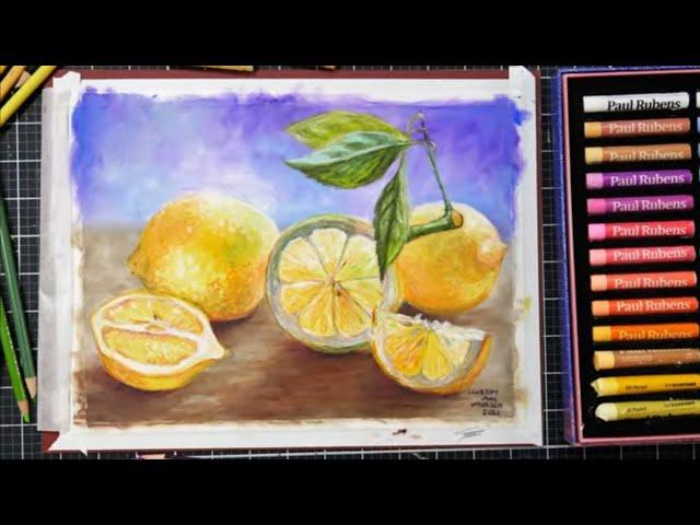 Oil Pastel Tricks & Tips! Let's Paint Lemons & Learn!