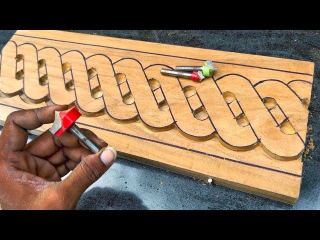 Very easy and beautiful wood carving with router machine bits