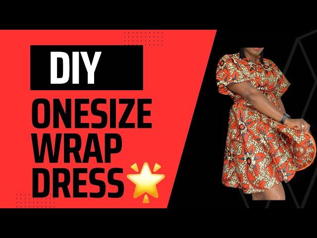 3yards Ankara onesize fit wrap dress @stylewithOma #wrapdress#nocutwrap#onesizefit#pattern