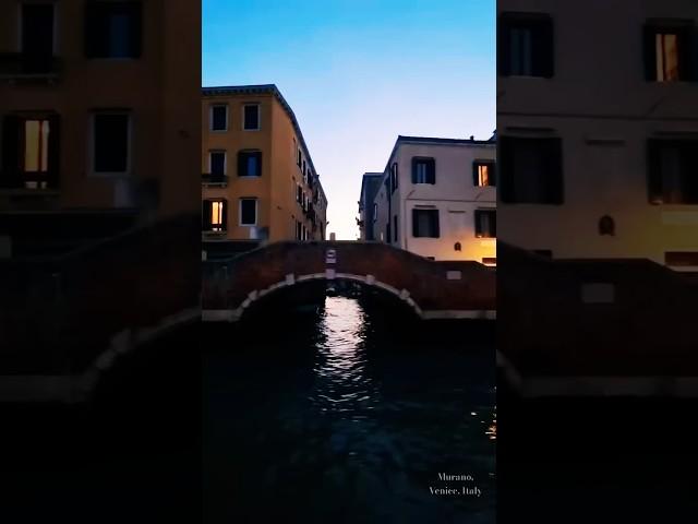 Gliding through Murano, Venice ️ Serene Waterway Views! #Italy #traveldiaries #travelitaly