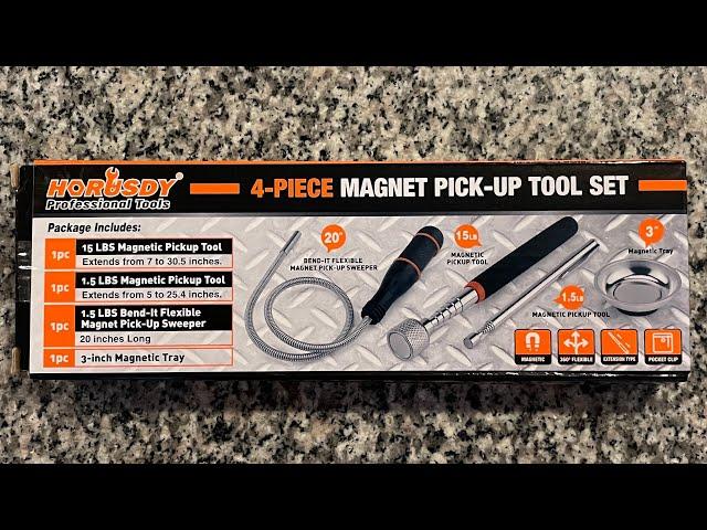 HORUSDY 4 Pack Telescoping Magnetic Pickup Tool - Extendable Magnetic Pick Up Tools，